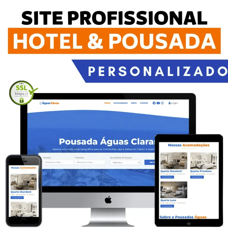 Site Para Hotel, Pousadas Com Sistema De Reservas