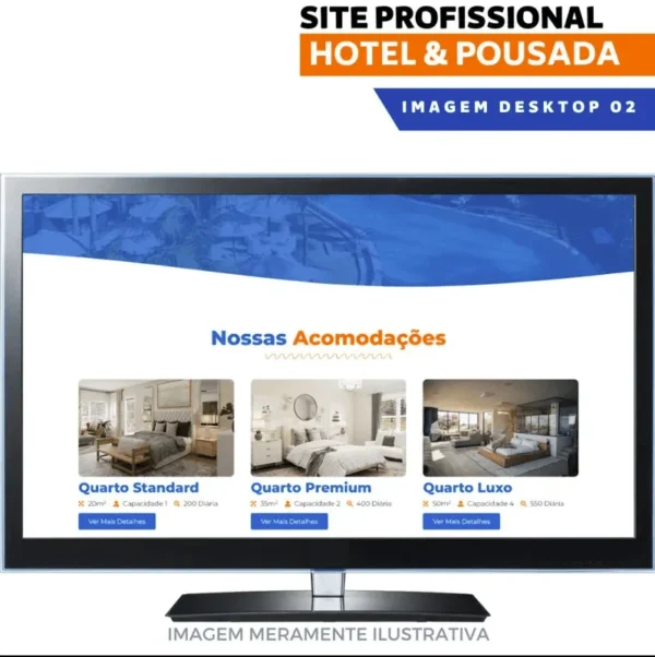 Site Para Hotel, Pousadas Com Sistema De Reservas - Imagem 6