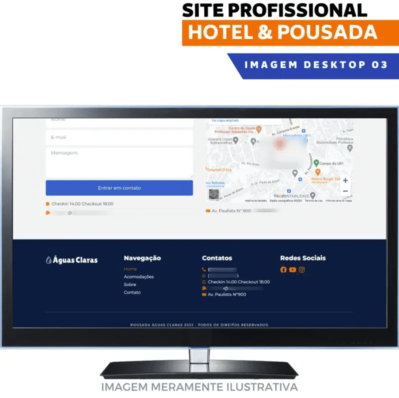 Site Para Hotel, Pousadas Com Sistema De Reservas - Imagem 5