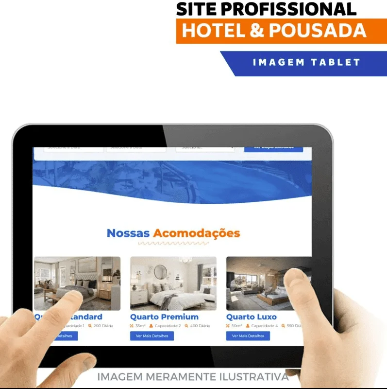 Site Para Hotel, Pousadas Com Sistema De Reservas - Imagem 4