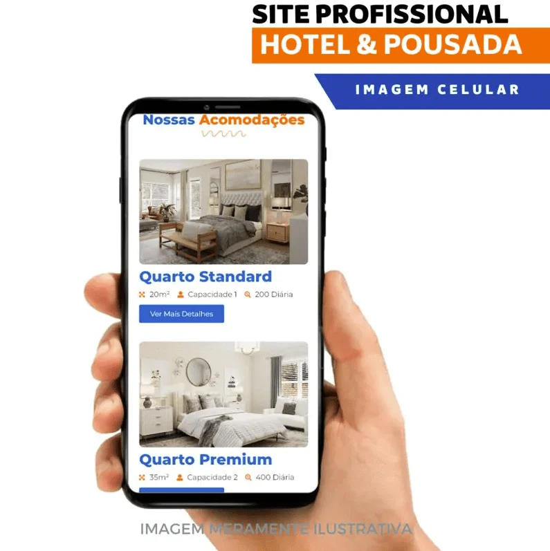Site Para Hotel, Pousadas Com Sistema De Reservas - Imagem 3