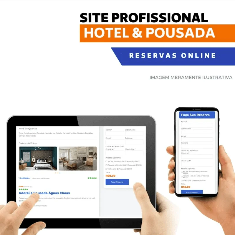 Site Para Hotel, Pousadas Com Sistema De Reservas - Imagem 2