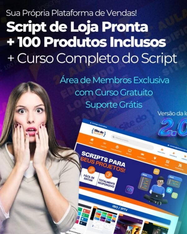 Script de Loja Pronta +100 Produtos inclusos