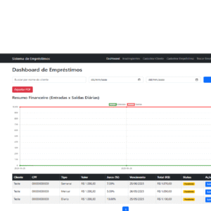 sistema para controle de empréstimos agiotas