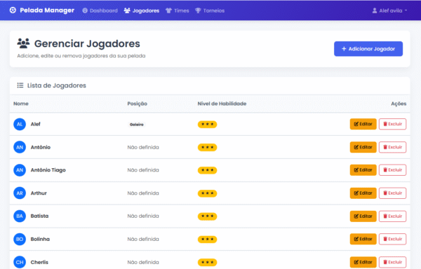 Pelada Manager Gestão simples e rápida para o futebol amador. - Imagem 5