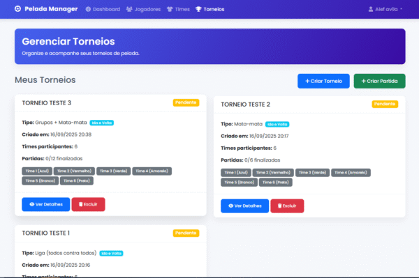 Pelada Manager Gestão simples e rápida para o futebol amador. - Imagem 4